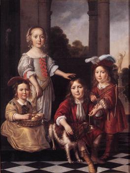 尼古拉斯 瑪斯 Portrait of Four Children 尼古拉斯 瑪斯 Portrait of Four Children